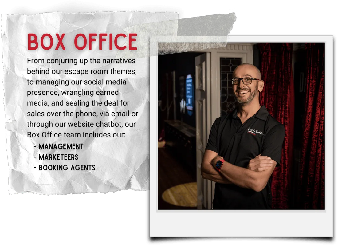 Escape This careers: escape rooms box office team